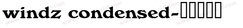 windz condensed字体转换